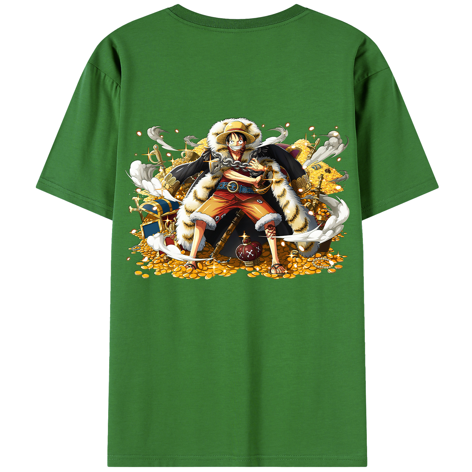 ワンピース モンキー・D・ルフィ ONE PIECE Monkey D. Luffy レディース半袖Tシャツ(バックプリント)